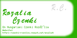 rozalia czenki business card